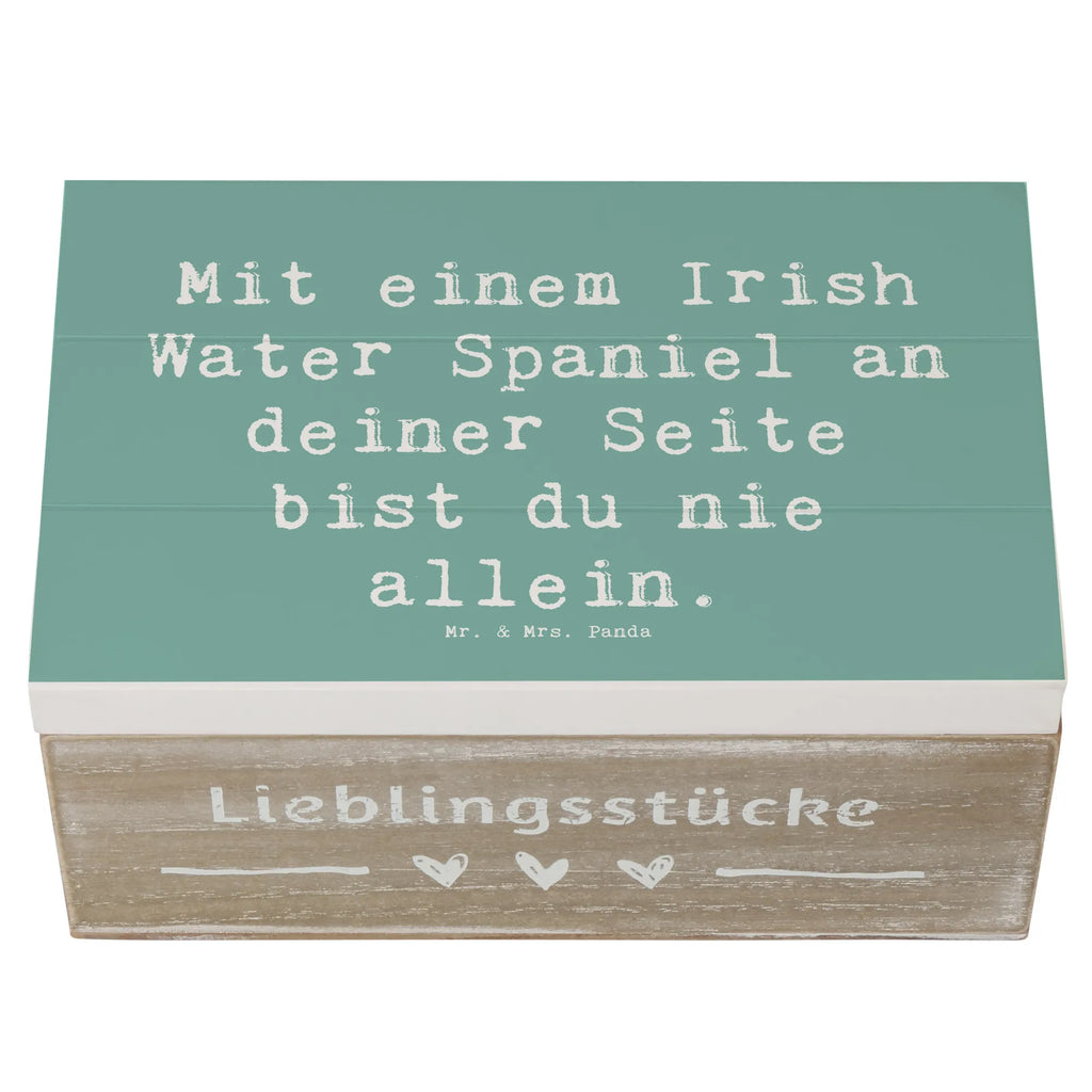 Holzkiste Spruch Irish Water Spaniel Begleiter Holzkiste, Kiste, Schatzkiste, Truhe, Schatulle, XXL, Erinnerungsbox, Erinnerungskiste, Dekokiste, Aufbewahrungsbox, Geschenkbox, Geschenkdose, Hund, Hunderasse, Rassehund, Hundebesitzer, Geschenk, Tierfreund, Schenken, Welpe