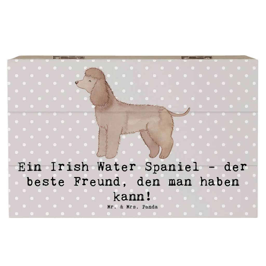 Holzkiste Irish Water Spaniel Freund Holzkiste, Kiste, Schatzkiste, Truhe, Schatulle, XXL, Erinnerungsbox, Erinnerungskiste, Dekokiste, Aufbewahrungsbox, Geschenkbox, Geschenkdose, Hund, Hunderasse, Rassehund, Hundebesitzer, Geschenk, Tierfreund, Schenken, Welpe