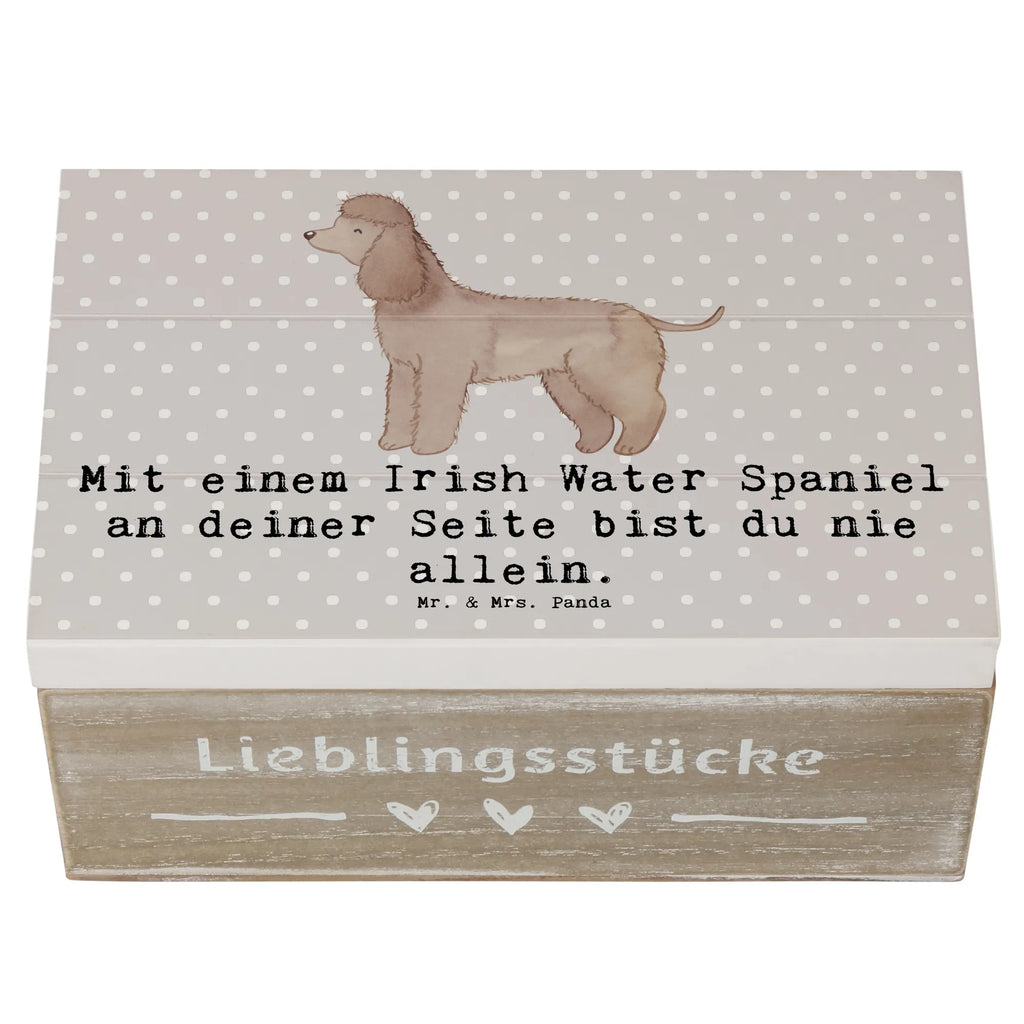 Holzkiste Irish Water Spaniel Begleiter Holzkiste, Kiste, Schatzkiste, Truhe, Schatulle, XXL, Erinnerungsbox, Erinnerungskiste, Dekokiste, Aufbewahrungsbox, Geschenkbox, Geschenkdose, Hund, Hunderasse, Rassehund, Hundebesitzer, Geschenk, Tierfreund, Schenken, Welpe