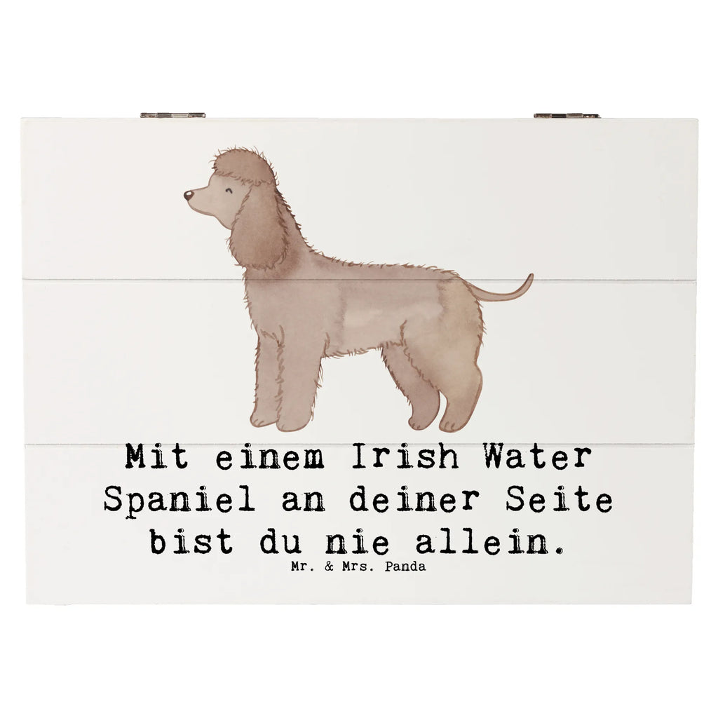 Holzkiste Irish Water Spaniel Begleiter Holzkiste, Kiste, Schatzkiste, Truhe, Schatulle, XXL, Erinnerungsbox, Erinnerungskiste, Dekokiste, Aufbewahrungsbox, Geschenkbox, Geschenkdose, Hund, Hunderasse, Rassehund, Hundebesitzer, Geschenk, Tierfreund, Schenken, Welpe