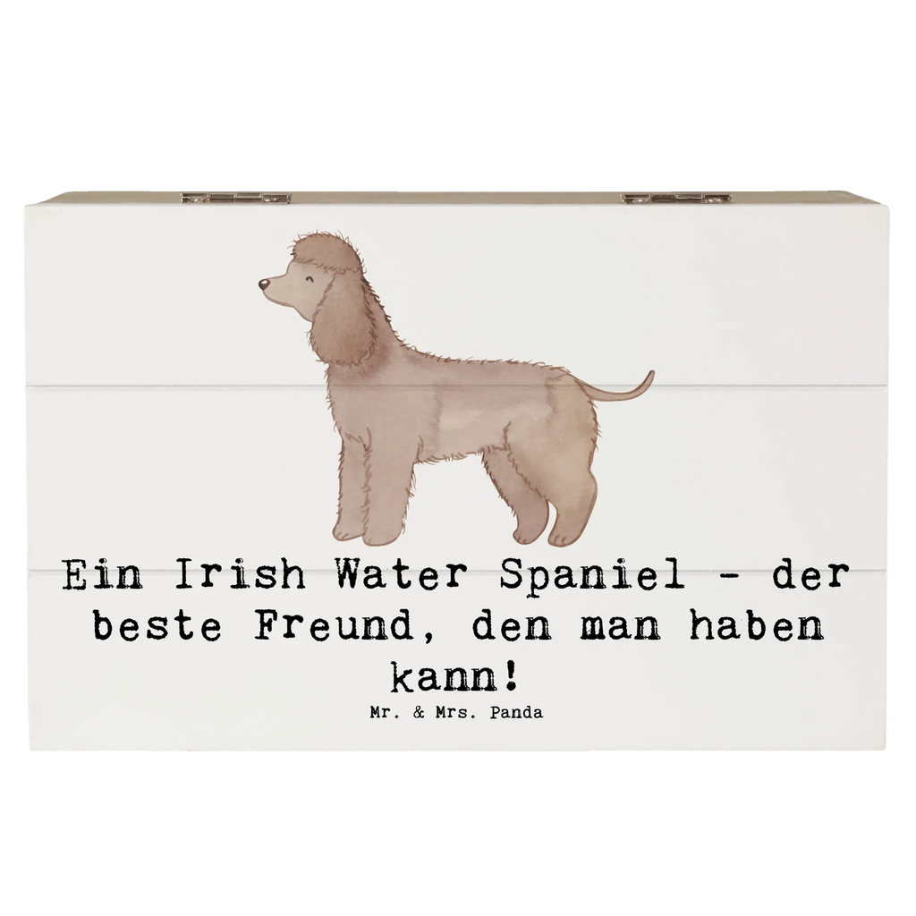 Holzkiste Irish Water Spaniel Freund Holzkiste, Kiste, Schatzkiste, Truhe, Schatulle, XXL, Erinnerungsbox, Erinnerungskiste, Dekokiste, Aufbewahrungsbox, Geschenkbox, Geschenkdose, Hund, Hunderasse, Rassehund, Hundebesitzer, Geschenk, Tierfreund, Schenken, Welpe