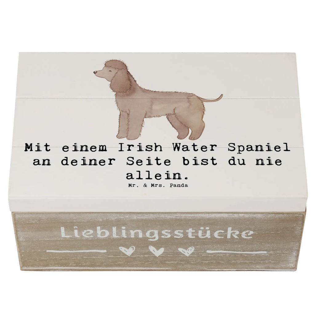 Holzkiste Irish Water Spaniel Begleiter Holzkiste, Kiste, Schatzkiste, Truhe, Schatulle, XXL, Erinnerungsbox, Erinnerungskiste, Dekokiste, Aufbewahrungsbox, Geschenkbox, Geschenkdose, Hund, Hunderasse, Rassehund, Hundebesitzer, Geschenk, Tierfreund, Schenken, Welpe