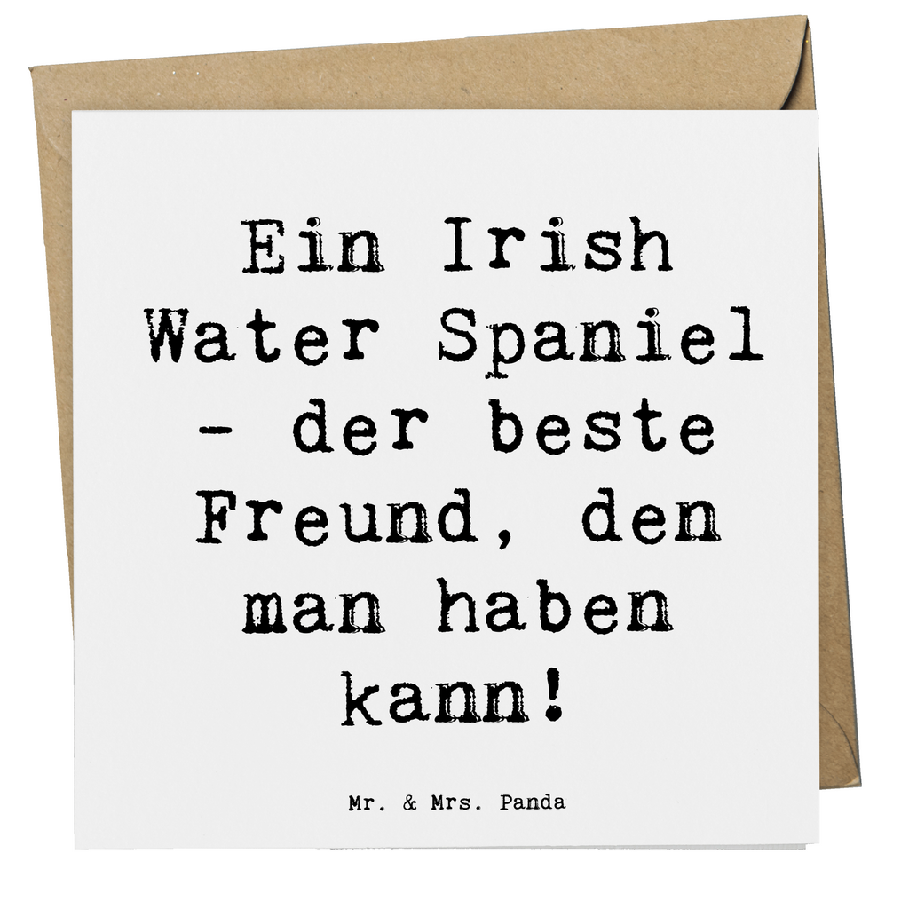 Deluxe Karte Spruch Irish Water Spaniel Freund Karte, Grußkarte, Klappkarte, Einladungskarte, Glückwunschkarte, Hochzeitskarte, Geburtstagskarte, Hochwertige Grußkarte, Hochwertige Klappkarte, Hund, Hunderasse, Rassehund, Hundebesitzer, Geschenk, Tierfreund, Schenken, Welpe