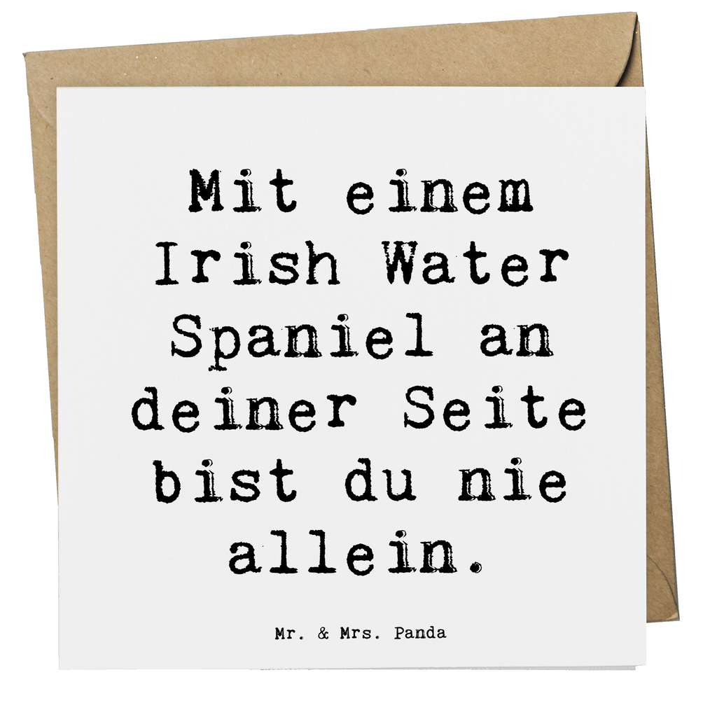 Deluxe Karte Spruch Irish Water Spaniel Begleiter Karte, Grußkarte, Klappkarte, Einladungskarte, Glückwunschkarte, Hochzeitskarte, Geburtstagskarte, Hochwertige Grußkarte, Hochwertige Klappkarte, Hund, Hunderasse, Rassehund, Hundebesitzer, Geschenk, Tierfreund, Schenken, Welpe