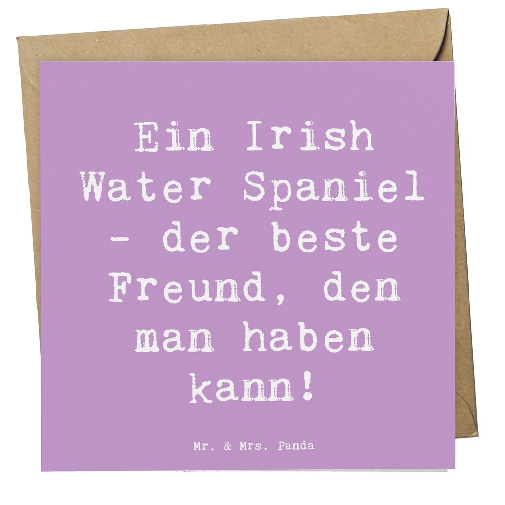 Deluxe Karte Spruch Irish Water Spaniel Freund Karte, Grußkarte, Klappkarte, Einladungskarte, Glückwunschkarte, Hochzeitskarte, Geburtstagskarte, Hochwertige Grußkarte, Hochwertige Klappkarte, Hund, Hunderasse, Rassehund, Hundebesitzer, Geschenk, Tierfreund, Schenken, Welpe