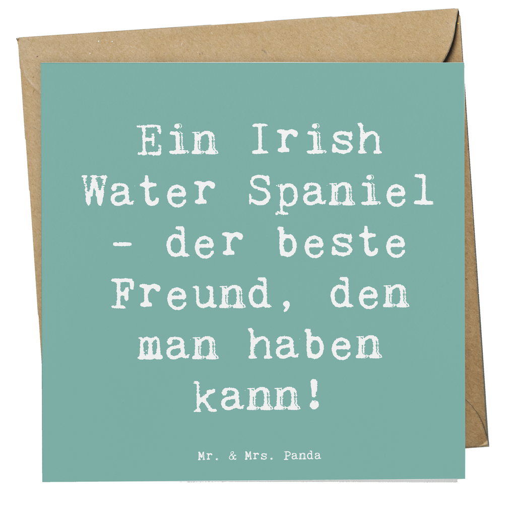 Deluxe Karte Spruch Irish Water Spaniel Freund Karte, Grußkarte, Klappkarte, Einladungskarte, Glückwunschkarte, Hochzeitskarte, Geburtstagskarte, Hochwertige Grußkarte, Hochwertige Klappkarte, Hund, Hunderasse, Rassehund, Hundebesitzer, Geschenk, Tierfreund, Schenken, Welpe