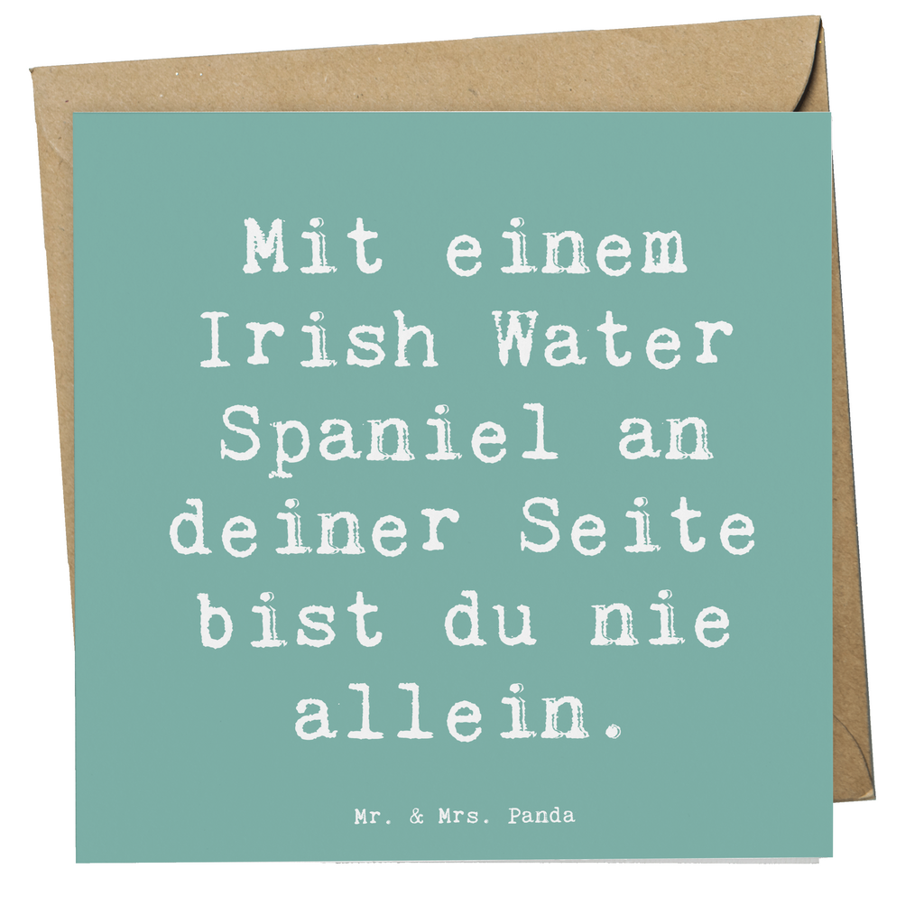 Deluxe Karte Spruch Irish Water Spaniel Begleiter Karte, Grußkarte, Klappkarte, Einladungskarte, Glückwunschkarte, Hochzeitskarte, Geburtstagskarte, Hochwertige Grußkarte, Hochwertige Klappkarte, Hund, Hunderasse, Rassehund, Hundebesitzer, Geschenk, Tierfreund, Schenken, Welpe