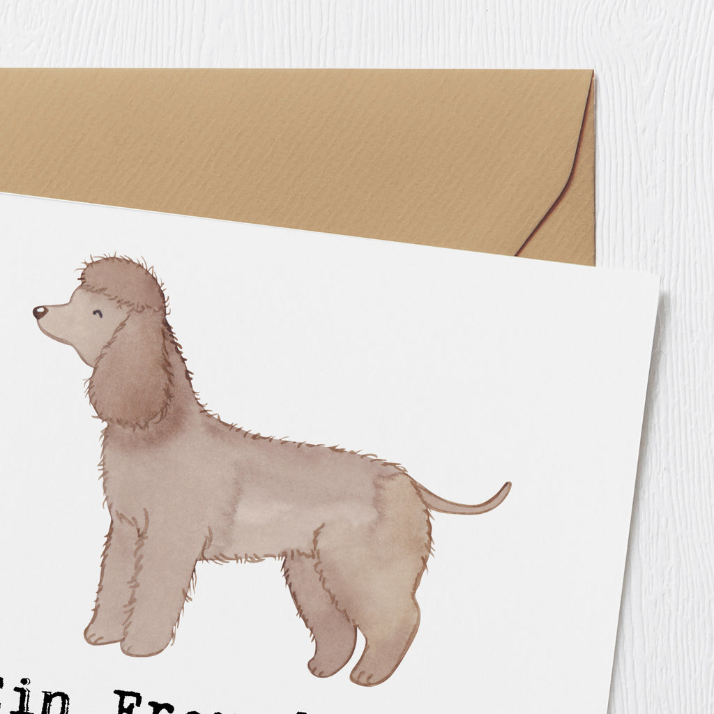 Deluxe Karte Irish Water Spaniel Freund Karte, Grußkarte, Klappkarte, Einladungskarte, Glückwunschkarte, Hochzeitskarte, Geburtstagskarte, Hochwertige Grußkarte, Hochwertige Klappkarte, Hund, Hunderasse, Rassehund, Hundebesitzer, Geschenk, Tierfreund, Schenken, Welpe