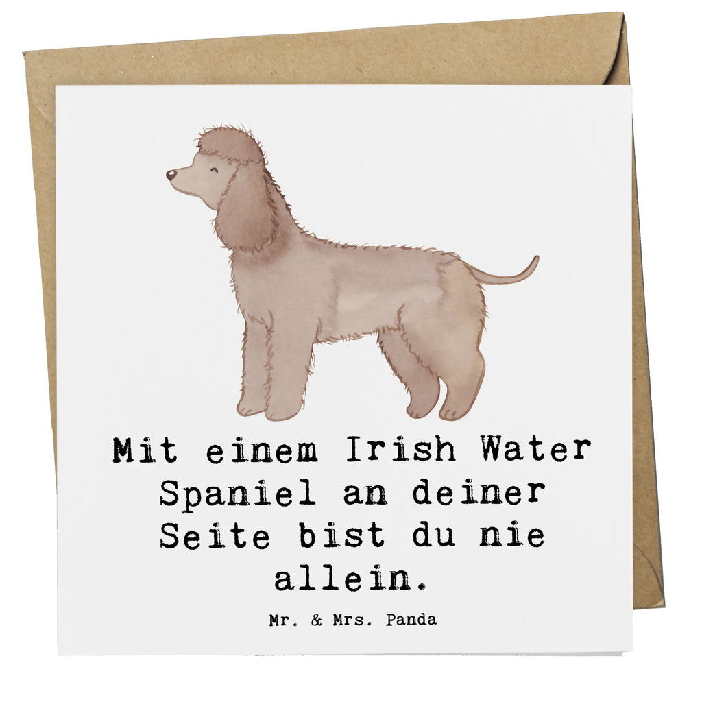 Deluxe Karte Irish Water Spaniel Begleiter Karte, Grußkarte, Klappkarte, Einladungskarte, Glückwunschkarte, Hochzeitskarte, Geburtstagskarte, Hochwertige Grußkarte, Hochwertige Klappkarte, Hund, Hunderasse, Rassehund, Hundebesitzer, Geschenk, Tierfreund, Schenken, Welpe