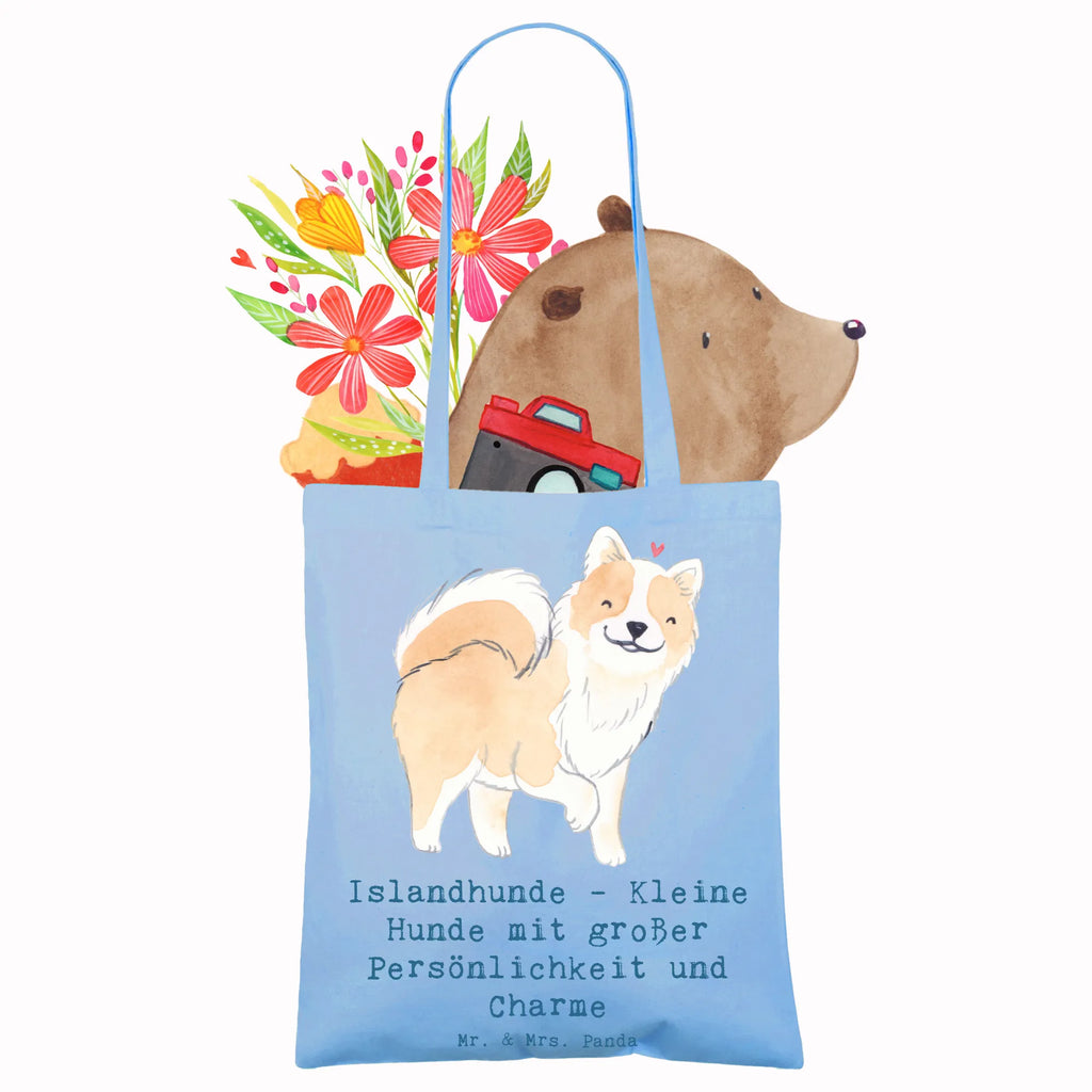 Tragetasche Charme Islandhund Beuteltasche, Beutel, Einkaufstasche, Jutebeutel, Stoffbeutel, Tasche, Shopper, Umhängetasche, Strandtasche, Schultertasche, Stofftasche, Tragetasche, Badetasche, Jutetasche, Einkaufstüte, Laptoptasche, Hund, Hunderasse, Rassehund, Hundebesitzer, Geschenk, Tierfreund, Schenken, Welpe