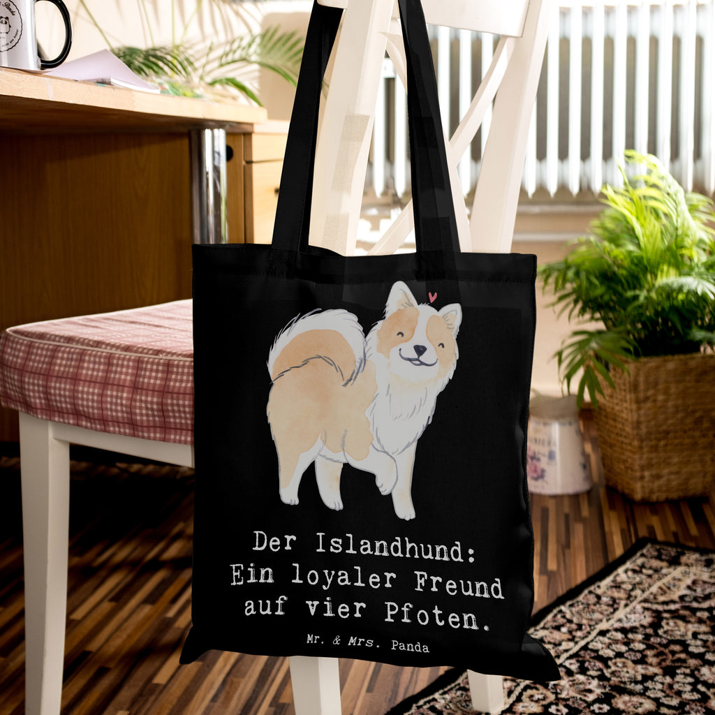 Tragetasche Treuer Islandhund Beuteltasche, Beutel, Einkaufstasche, Jutebeutel, Stoffbeutel, Tasche, Shopper, Umhängetasche, Strandtasche, Schultertasche, Stofftasche, Tragetasche, Badetasche, Jutetasche, Einkaufstüte, Laptoptasche, Hund, Hunderasse, Rassehund, Hundebesitzer, Geschenk, Tierfreund, Schenken, Welpe