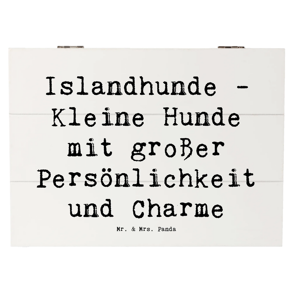 Holzkiste Spruch Charme Islandhund Holzkiste, Kiste, Schatzkiste, Truhe, Schatulle, XXL, Erinnerungsbox, Erinnerungskiste, Dekokiste, Aufbewahrungsbox, Geschenkbox, Geschenkdose, Hund, Hunderasse, Rassehund, Hundebesitzer, Geschenk, Tierfreund, Schenken, Welpe