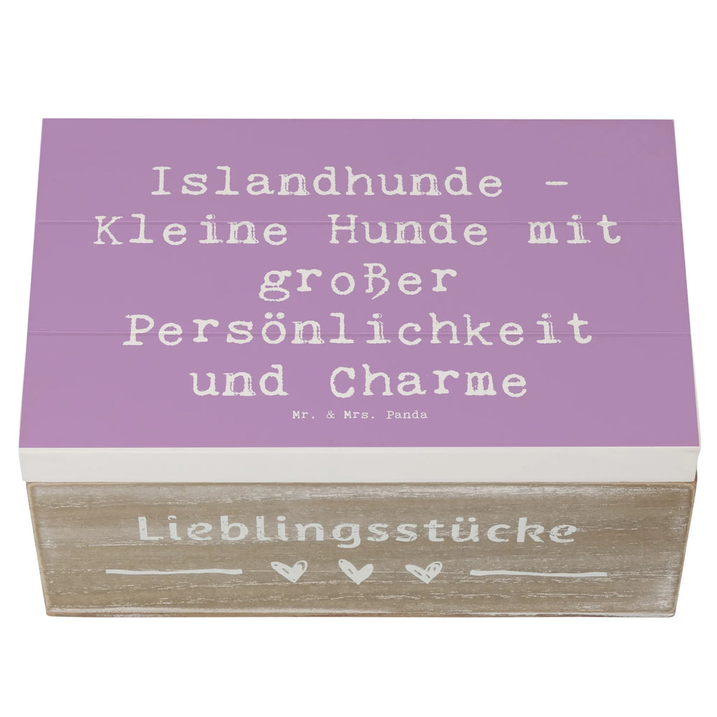 Holzkiste Spruch Charme Islandhund Holzkiste, Kiste, Schatzkiste, Truhe, Schatulle, XXL, Erinnerungsbox, Erinnerungskiste, Dekokiste, Aufbewahrungsbox, Geschenkbox, Geschenkdose, Hund, Hunderasse, Rassehund, Hundebesitzer, Geschenk, Tierfreund, Schenken, Welpe