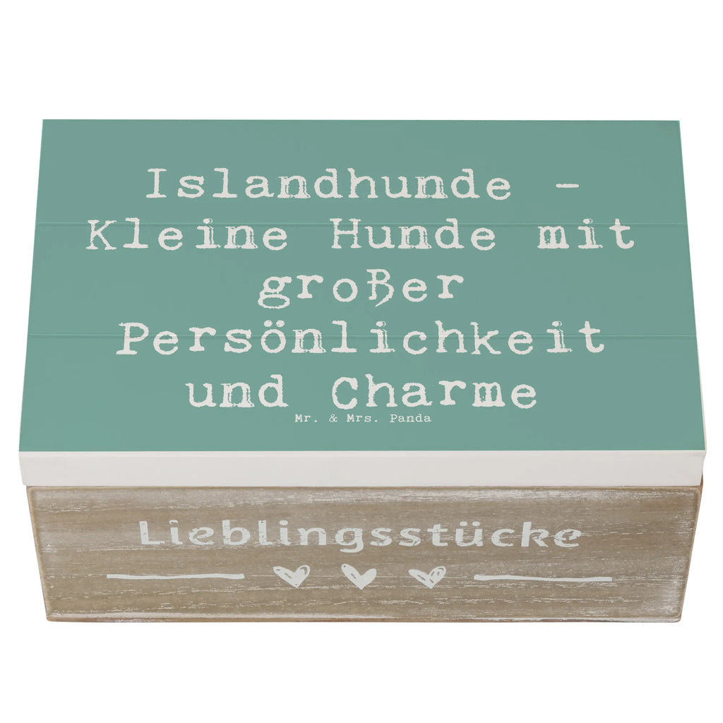 Holzkiste Spruch Charme Islandhund Holzkiste, Kiste, Schatzkiste, Truhe, Schatulle, XXL, Erinnerungsbox, Erinnerungskiste, Dekokiste, Aufbewahrungsbox, Geschenkbox, Geschenkdose, Hund, Hunderasse, Rassehund, Hundebesitzer, Geschenk, Tierfreund, Schenken, Welpe