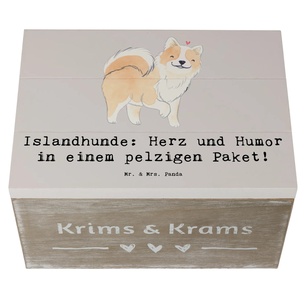 Holzkiste Islandhund Freude Holzkiste, Kiste, Schatzkiste, Truhe, Schatulle, XXL, Erinnerungsbox, Erinnerungskiste, Dekokiste, Aufbewahrungsbox, Geschenkbox, Geschenkdose, Hund, Hunderasse, Rassehund, Hundebesitzer, Geschenk, Tierfreund, Schenken, Welpe