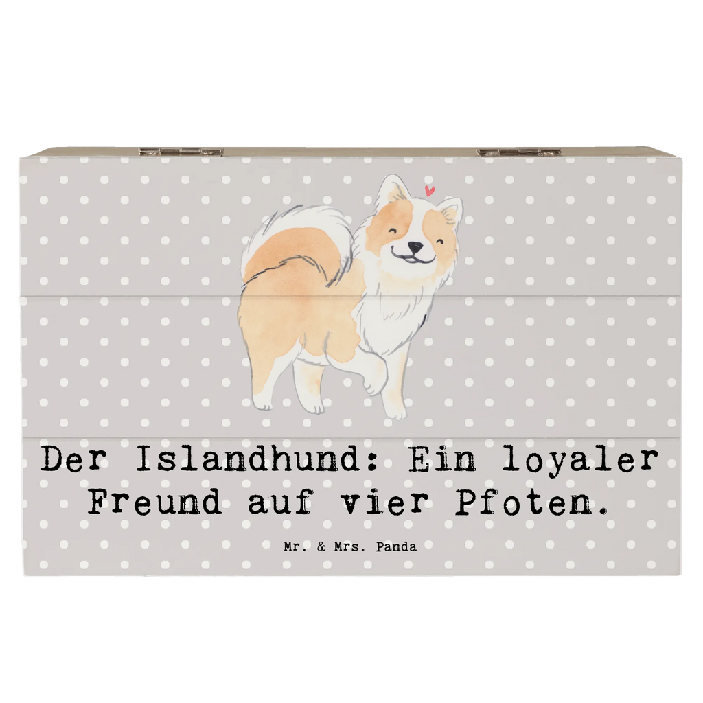 Holzkiste Treuer Islandhund Holzkiste, Kiste, Schatzkiste, Truhe, Schatulle, XXL, Erinnerungsbox, Erinnerungskiste, Dekokiste, Aufbewahrungsbox, Geschenkbox, Geschenkdose, Hund, Hunderasse, Rassehund, Hundebesitzer, Geschenk, Tierfreund, Schenken, Welpe