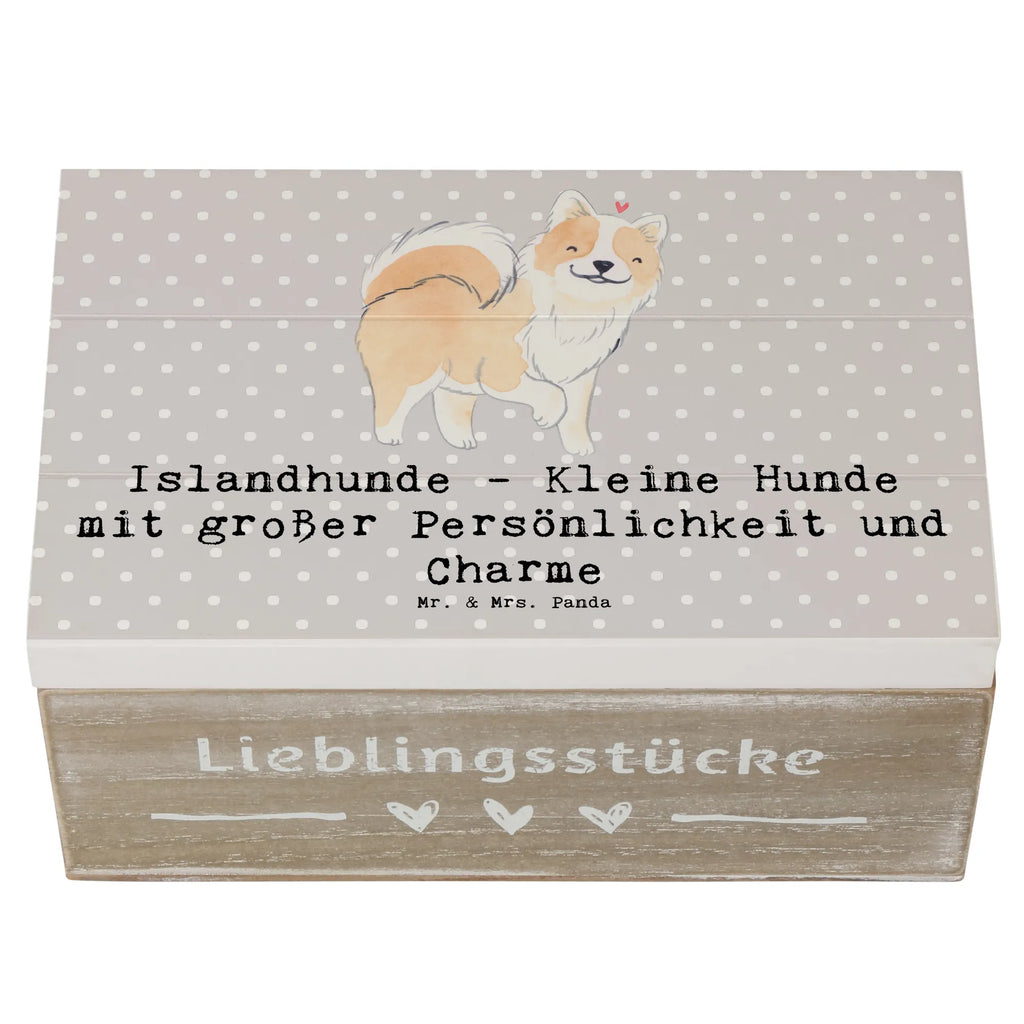 Holzkiste Charme Islandhund Holzkiste, Kiste, Schatzkiste, Truhe, Schatulle, XXL, Erinnerungsbox, Erinnerungskiste, Dekokiste, Aufbewahrungsbox, Geschenkbox, Geschenkdose, Hund, Hunderasse, Rassehund, Hundebesitzer, Geschenk, Tierfreund, Schenken, Welpe