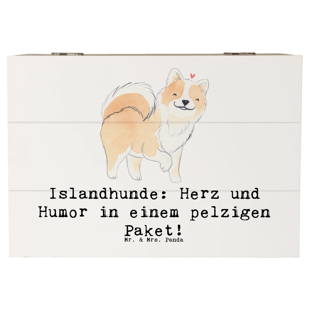 Holzkiste Islandhund Freude Holzkiste, Kiste, Schatzkiste, Truhe, Schatulle, XXL, Erinnerungsbox, Erinnerungskiste, Dekokiste, Aufbewahrungsbox, Geschenkbox, Geschenkdose, Hund, Hunderasse, Rassehund, Hundebesitzer, Geschenk, Tierfreund, Schenken, Welpe