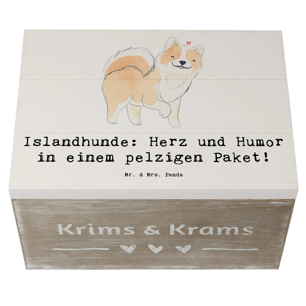 Holzkiste Islandhund Freude Holzkiste, Kiste, Schatzkiste, Truhe, Schatulle, XXL, Erinnerungsbox, Erinnerungskiste, Dekokiste, Aufbewahrungsbox, Geschenkbox, Geschenkdose, Hund, Hunderasse, Rassehund, Hundebesitzer, Geschenk, Tierfreund, Schenken, Welpe