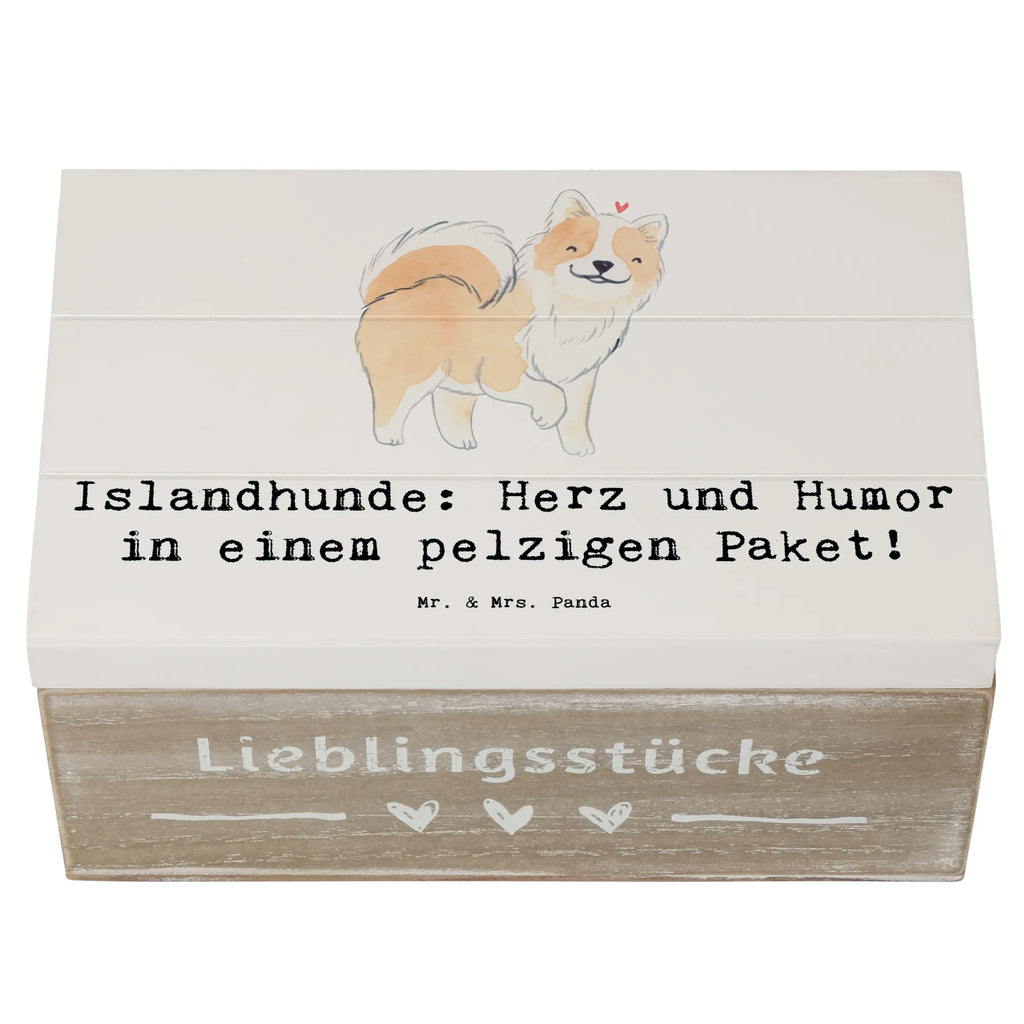 Holzkiste Islandhund Freude Holzkiste, Kiste, Schatzkiste, Truhe, Schatulle, XXL, Erinnerungsbox, Erinnerungskiste, Dekokiste, Aufbewahrungsbox, Geschenkbox, Geschenkdose, Hund, Hunderasse, Rassehund, Hundebesitzer, Geschenk, Tierfreund, Schenken, Welpe