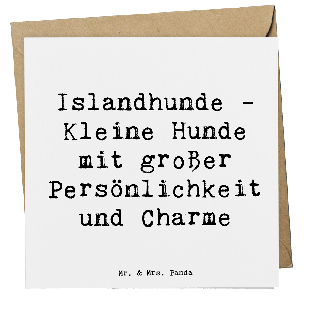 Deluxe Karte Spruch Charme Islandhund Karte, Grußkarte, Klappkarte, Einladungskarte, Glückwunschkarte, Hochzeitskarte, Geburtstagskarte, Hochwertige Grußkarte, Hochwertige Klappkarte, Hund, Hunderasse, Rassehund, Hundebesitzer, Geschenk, Tierfreund, Schenken, Welpe