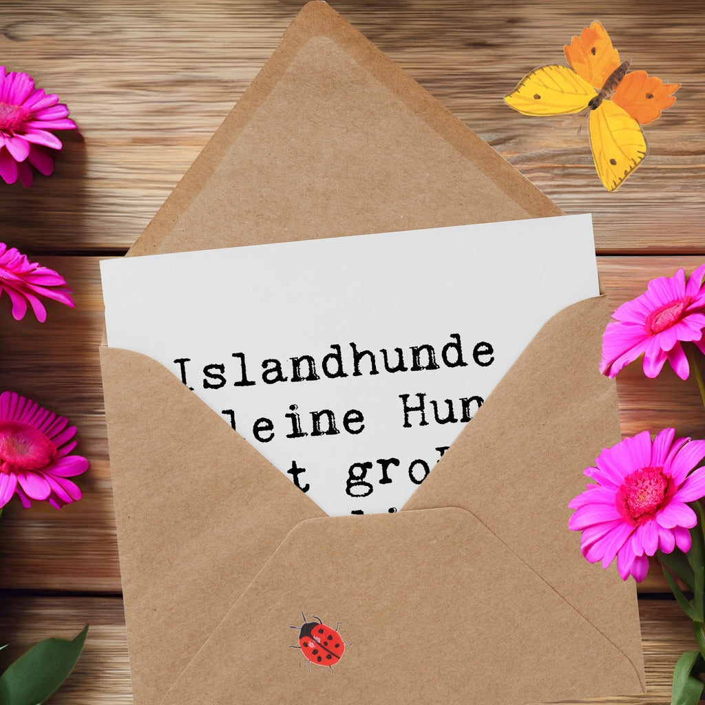 Deluxe Karte Spruch Charme Islandhund Karte, Grußkarte, Klappkarte, Einladungskarte, Glückwunschkarte, Hochzeitskarte, Geburtstagskarte, Hochwertige Grußkarte, Hochwertige Klappkarte, Hund, Hunderasse, Rassehund, Hundebesitzer, Geschenk, Tierfreund, Schenken, Welpe