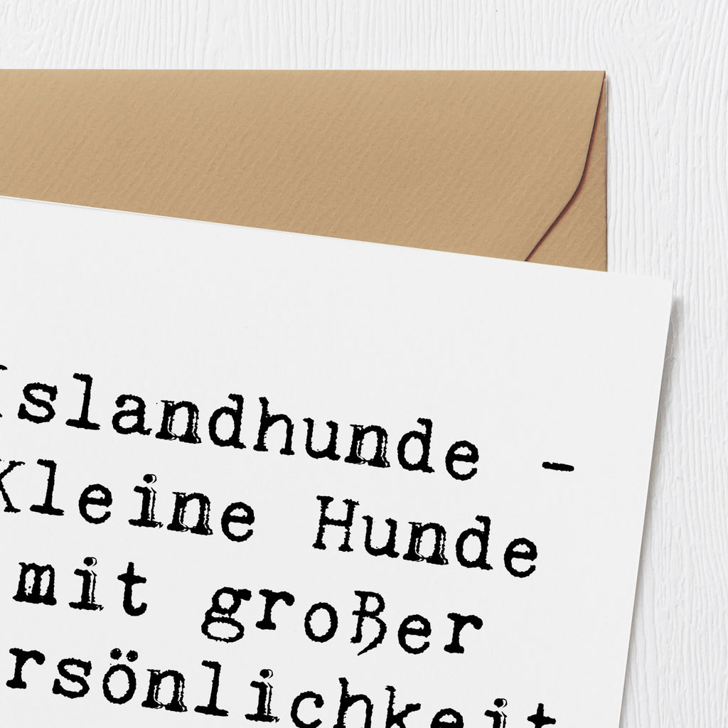 Deluxe Karte Spruch Charme Islandhund Karte, Grußkarte, Klappkarte, Einladungskarte, Glückwunschkarte, Hochzeitskarte, Geburtstagskarte, Hochwertige Grußkarte, Hochwertige Klappkarte, Hund, Hunderasse, Rassehund, Hundebesitzer, Geschenk, Tierfreund, Schenken, Welpe