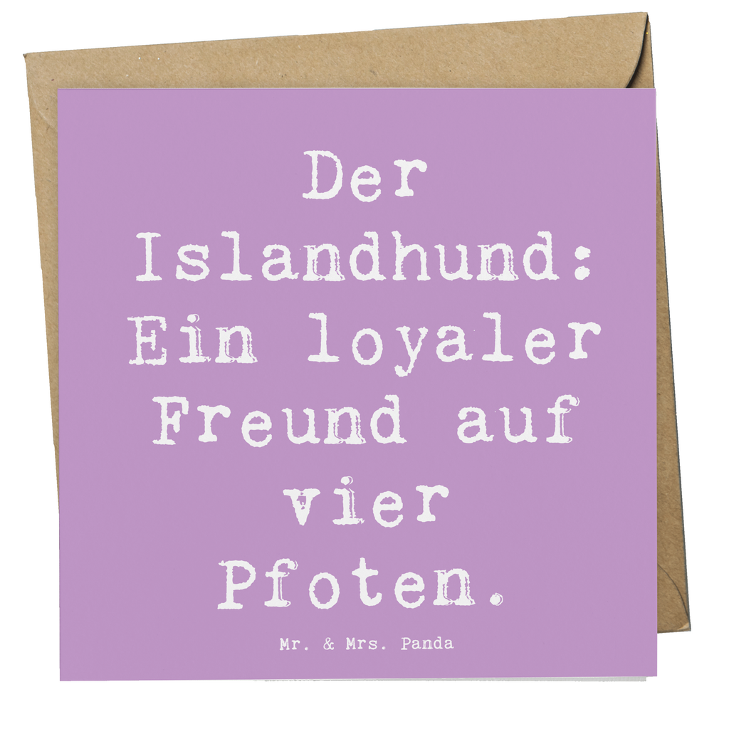 Deluxe Karte Spruch Treuer Islandhund Karte, Grußkarte, Klappkarte, Einladungskarte, Glückwunschkarte, Hochzeitskarte, Geburtstagskarte, Hochwertige Grußkarte, Hochwertige Klappkarte, Hund, Hunderasse, Rassehund, Hundebesitzer, Geschenk, Tierfreund, Schenken, Welpe