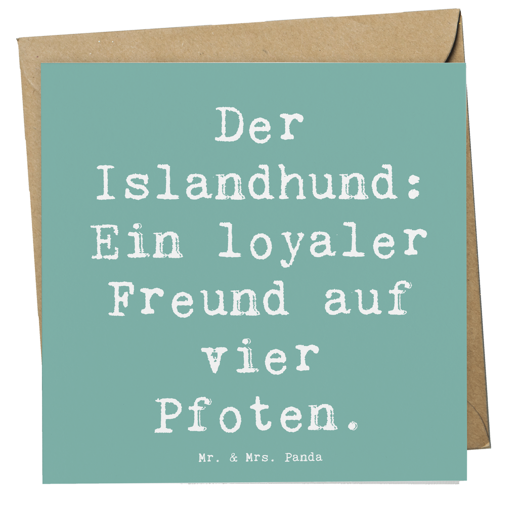 Deluxe Karte Spruch Treuer Islandhund Karte, Grußkarte, Klappkarte, Einladungskarte, Glückwunschkarte, Hochzeitskarte, Geburtstagskarte, Hochwertige Grußkarte, Hochwertige Klappkarte, Hund, Hunderasse, Rassehund, Hundebesitzer, Geschenk, Tierfreund, Schenken, Welpe