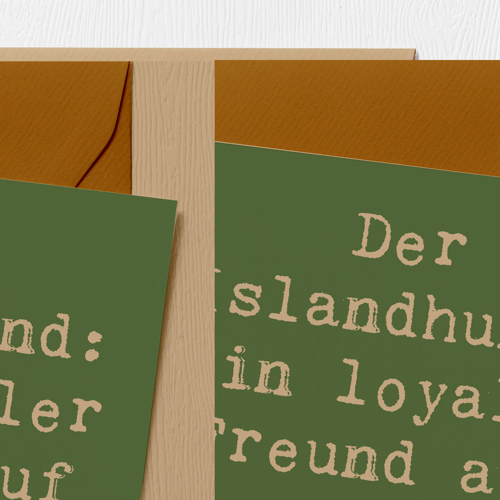 Deluxe Karte Spruch Treuer Islandhund Karte, Grußkarte, Klappkarte, Einladungskarte, Glückwunschkarte, Hochzeitskarte, Geburtstagskarte, Hochwertige Grußkarte, Hochwertige Klappkarte, Hund, Hunderasse, Rassehund, Hundebesitzer, Geschenk, Tierfreund, Schenken, Welpe