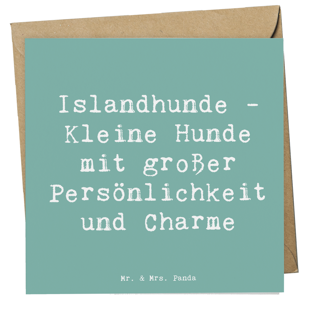 Deluxe Karte Spruch Charme Islandhund Karte, Grußkarte, Klappkarte, Einladungskarte, Glückwunschkarte, Hochzeitskarte, Geburtstagskarte, Hochwertige Grußkarte, Hochwertige Klappkarte, Hund, Hunderasse, Rassehund, Hundebesitzer, Geschenk, Tierfreund, Schenken, Welpe