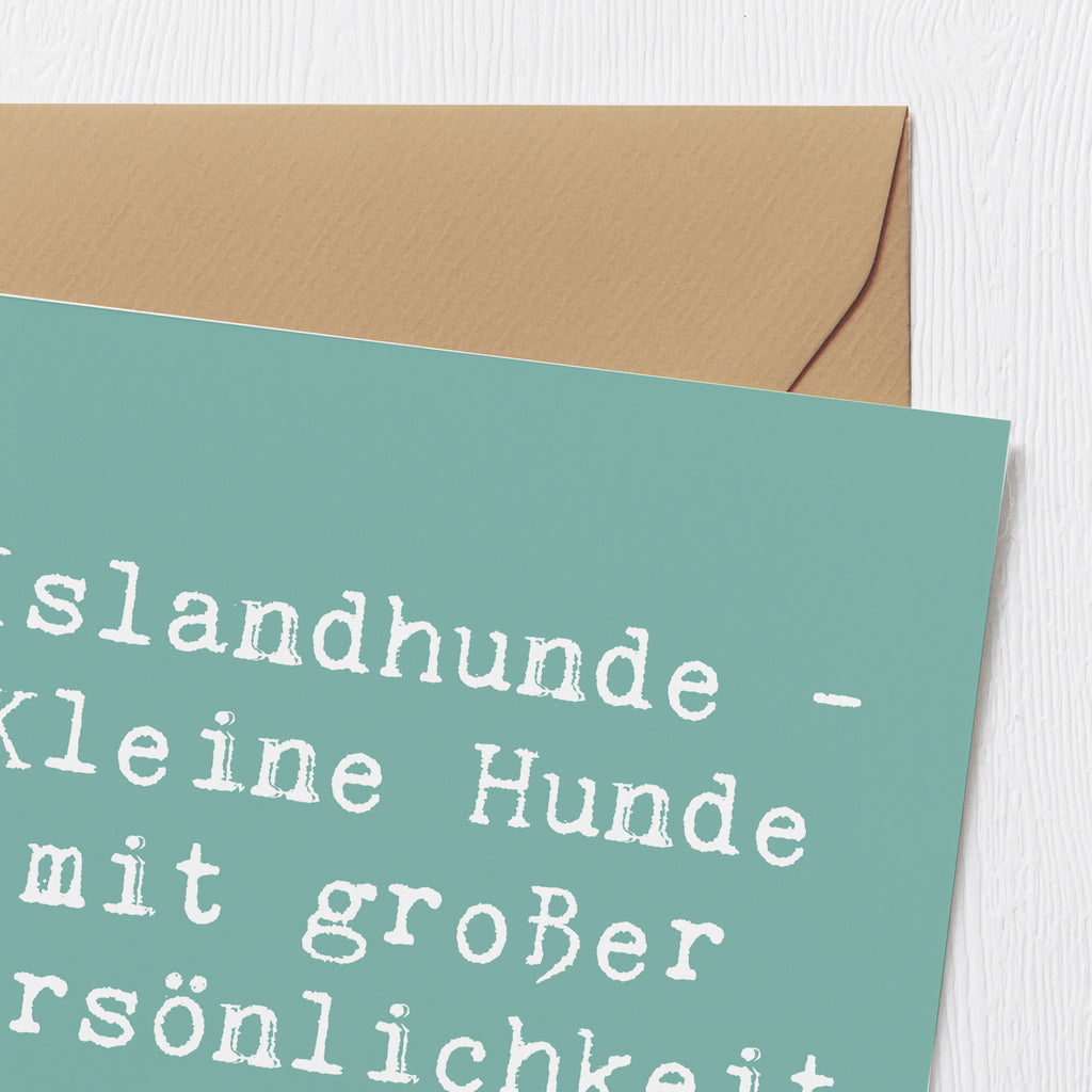 Deluxe Karte Spruch Charme Islandhund Karte, Grußkarte, Klappkarte, Einladungskarte, Glückwunschkarte, Hochzeitskarte, Geburtstagskarte, Hochwertige Grußkarte, Hochwertige Klappkarte, Hund, Hunderasse, Rassehund, Hundebesitzer, Geschenk, Tierfreund, Schenken, Welpe