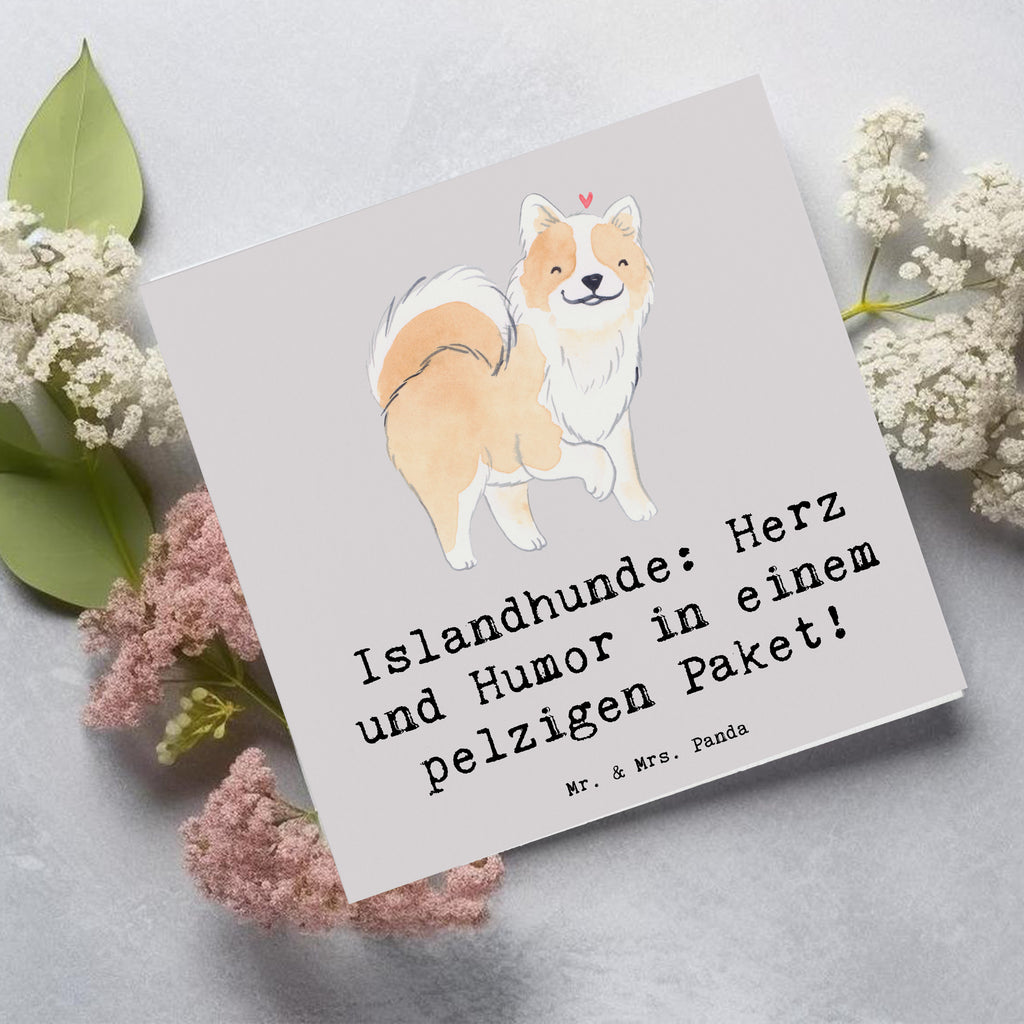 Deluxe Karte Islandhund Freude Karte, Grußkarte, Klappkarte, Einladungskarte, Glückwunschkarte, Hochzeitskarte, Geburtstagskarte, Hochwertige Grußkarte, Hochwertige Klappkarte, Hund, Hunderasse, Rassehund, Hundebesitzer, Geschenk, Tierfreund, Schenken, Welpe