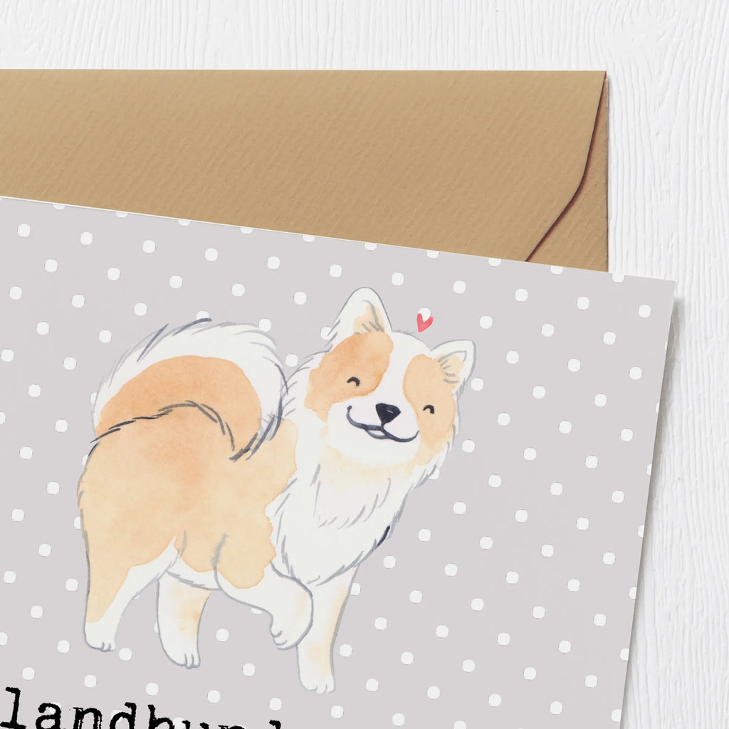 Deluxe Karte Islandhund Freude Karte, Grußkarte, Klappkarte, Einladungskarte, Glückwunschkarte, Hochzeitskarte, Geburtstagskarte, Hochwertige Grußkarte, Hochwertige Klappkarte, Hund, Hunderasse, Rassehund, Hundebesitzer, Geschenk, Tierfreund, Schenken, Welpe