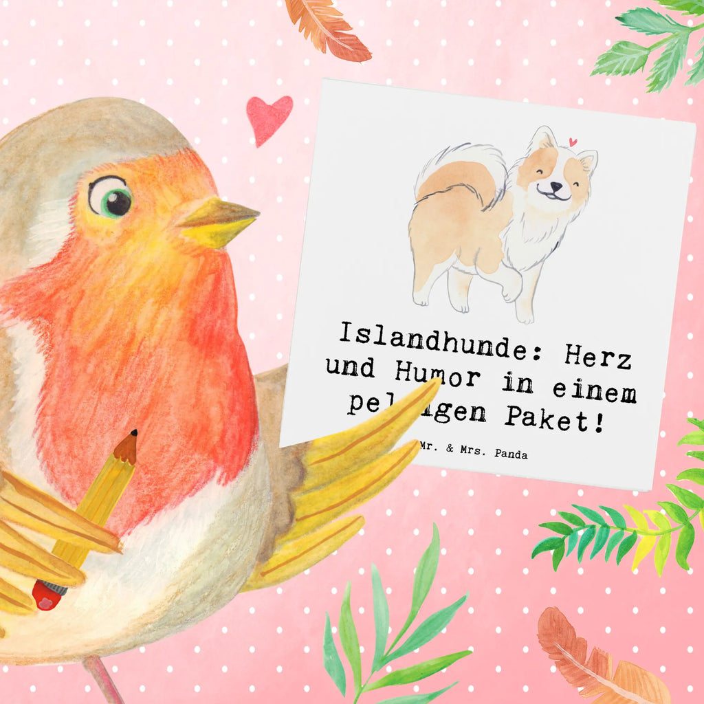 Deluxe Karte Islandhund Freude Karte, Grußkarte, Klappkarte, Einladungskarte, Glückwunschkarte, Hochzeitskarte, Geburtstagskarte, Hochwertige Grußkarte, Hochwertige Klappkarte, Hund, Hunderasse, Rassehund, Hundebesitzer, Geschenk, Tierfreund, Schenken, Welpe