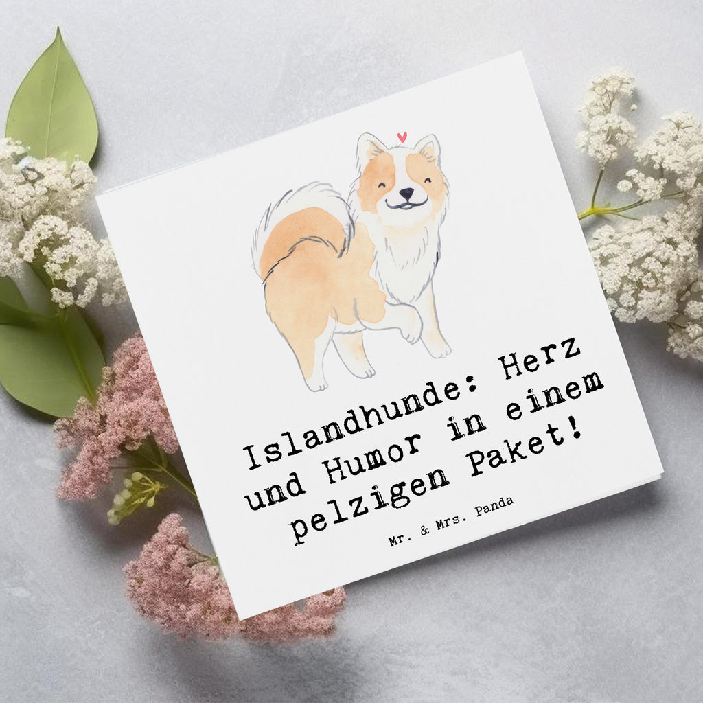 Deluxe Karte Islandhund Freude Karte, Grußkarte, Klappkarte, Einladungskarte, Glückwunschkarte, Hochzeitskarte, Geburtstagskarte, Hochwertige Grußkarte, Hochwertige Klappkarte, Hund, Hunderasse, Rassehund, Hundebesitzer, Geschenk, Tierfreund, Schenken, Welpe