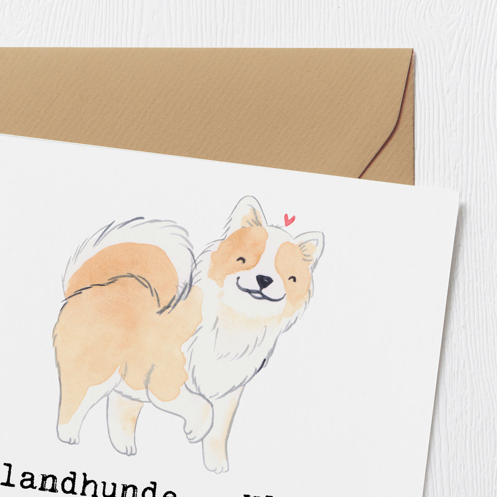 Deluxe Karte Charme Islandhund Karte, Grußkarte, Klappkarte, Einladungskarte, Glückwunschkarte, Hochzeitskarte, Geburtstagskarte, Hochwertige Grußkarte, Hochwertige Klappkarte, Hund, Hunderasse, Rassehund, Hundebesitzer, Geschenk, Tierfreund, Schenken, Welpe