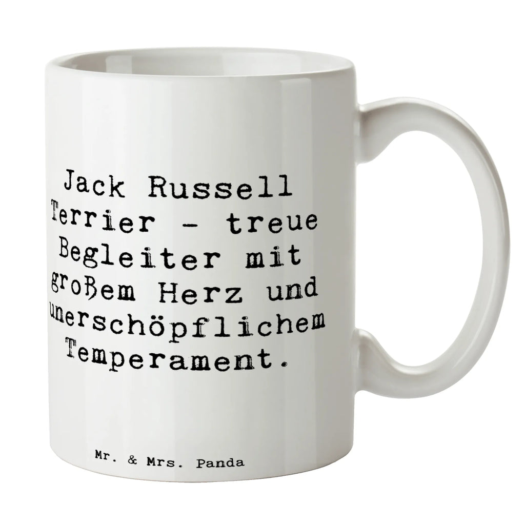 Tasse Spruch Jack Russell Terrier - treue Begleiter mit großem Herz und unerschöpflichem Temperament. Tasse, Kaffeetasse, Teetasse, Becher, Kaffeebecher, Teebecher, Keramiktasse, Porzellantasse, Büro Tasse, Geschenk Tasse, Tasse Sprüche, Tasse Motive, Kaffeetassen, Tasse bedrucken, Designer Tasse, Cappuccino Tassen, Schöne Teetassen, Hund, Hunderasse, Rassehund, Hundebesitzer, Geschenk, Tierfreund, Schenken, Welpe