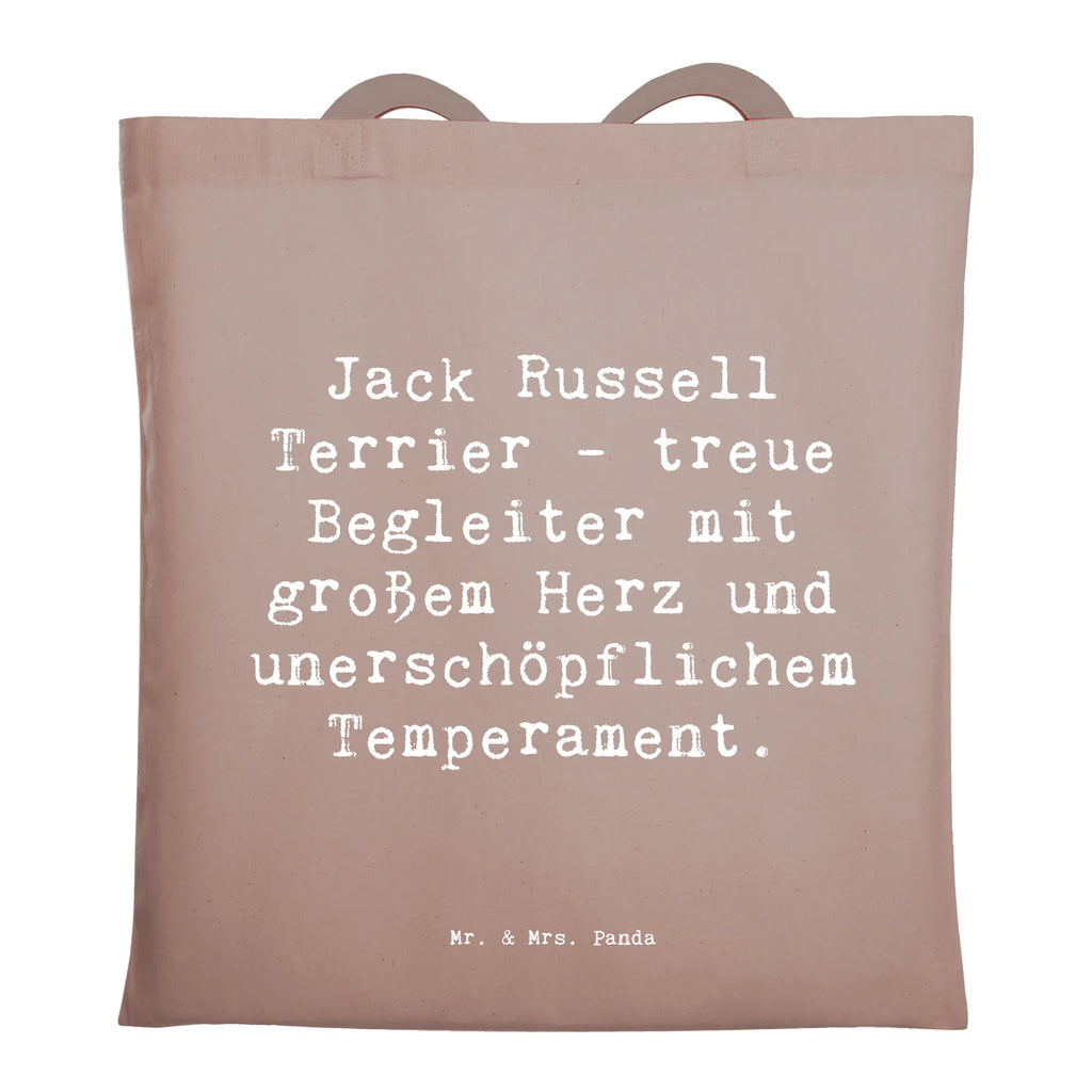 Tragetasche Spruch Jack Russell Terrier - treue Begleiter mit großem Herz und unerschöpflichem Temperament. Beuteltasche, Beutel, Einkaufstasche, Jutebeutel, Stoffbeutel, Tasche, Shopper, Umhängetasche, Strandtasche, Schultertasche, Stofftasche, Tragetasche, Badetasche, Jutetasche, Einkaufstüte, Laptoptasche, Hund, Hunderasse, Rassehund, Hundebesitzer, Geschenk, Tierfreund, Schenken, Welpe