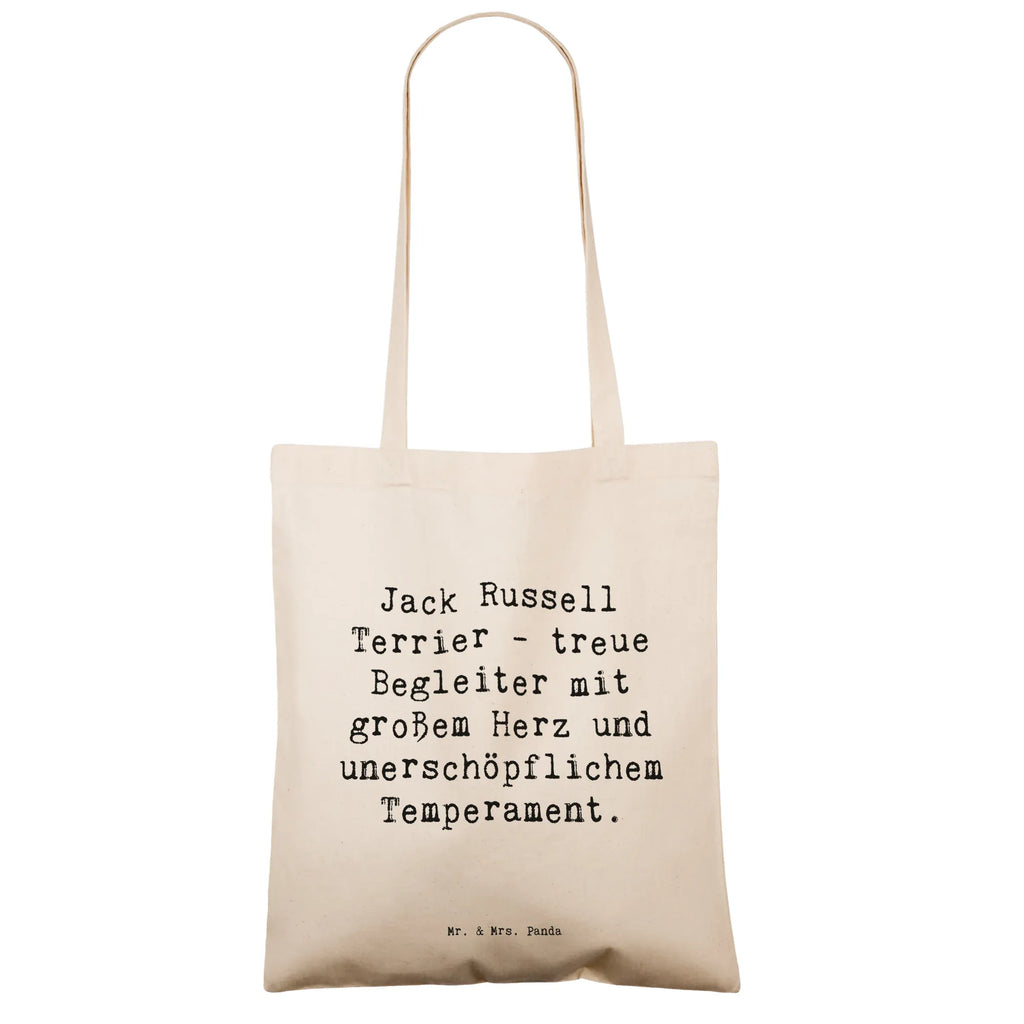 Tragetasche Spruch Jack Russell Terrier - treue Begleiter mit großem Herz und unerschöpflichem Temperament. Beuteltasche, Beutel, Einkaufstasche, Jutebeutel, Stoffbeutel, Tasche, Shopper, Umhängetasche, Strandtasche, Schultertasche, Stofftasche, Tragetasche, Badetasche, Jutetasche, Einkaufstüte, Laptoptasche, Hund, Hunderasse, Rassehund, Hundebesitzer, Geschenk, Tierfreund, Schenken, Welpe