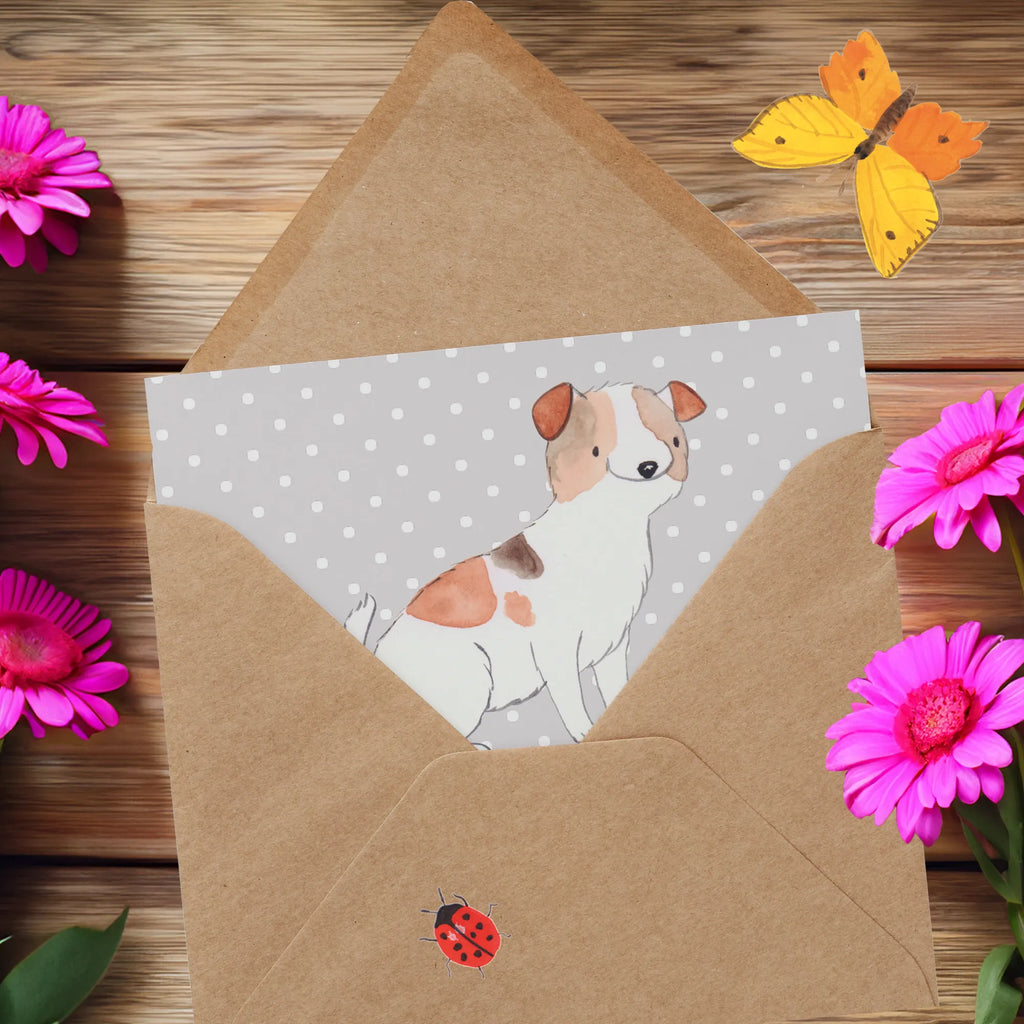 Deluxe Karte Jack Russell Terrier - treue Begleiter mit großem Herz und unerschöpflichem Temperament. Karte, Grußkarte, Klappkarte, Einladungskarte, Glückwunschkarte, Hochzeitskarte, Geburtstagskarte, Hochwertige Grußkarte, Hochwertige Klappkarte, Hund, Hunderasse, Rassehund, Hundebesitzer, Geschenk, Tierfreund, Schenken, Welpe