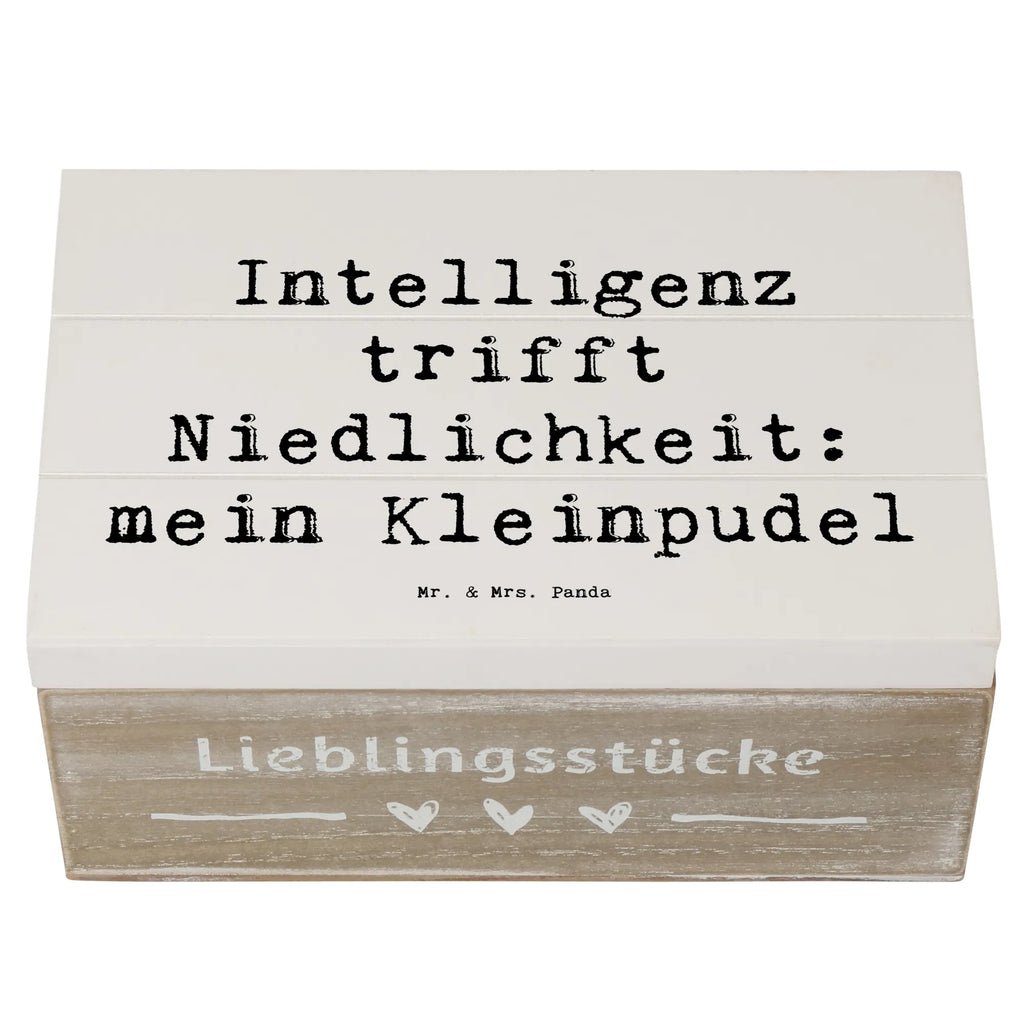 Holzkiste Spruch Niedlicher Kleinpudel Holzkiste, Kiste, Schatzkiste, Truhe, Schatulle, XXL, Erinnerungsbox, Erinnerungskiste, Dekokiste, Aufbewahrungsbox, Geschenkbox, Geschenkdose, Hund, Hunderasse, Rassehund, Hundebesitzer, Geschenk, Tierfreund, Schenken, Welpe