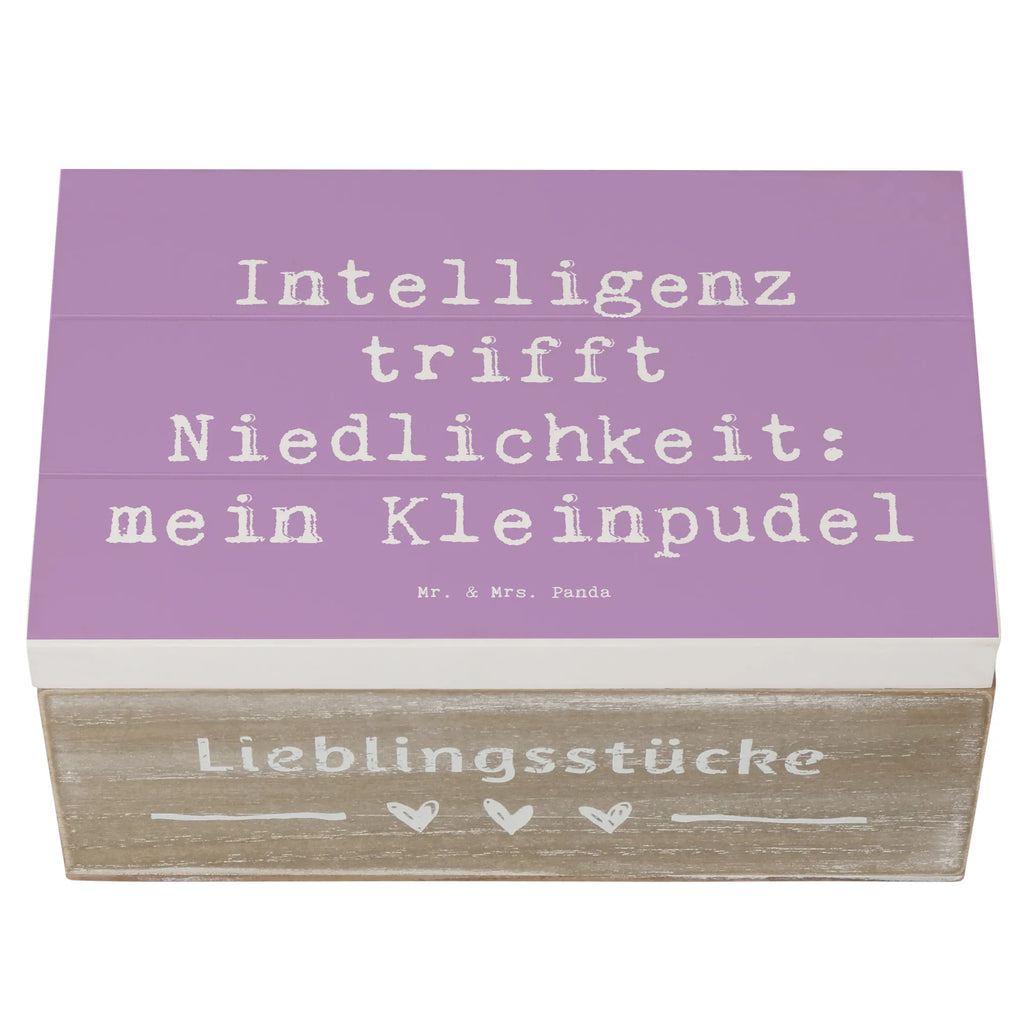 Holzkiste Spruch Niedlicher Kleinpudel Holzkiste, Kiste, Schatzkiste, Truhe, Schatulle, XXL, Erinnerungsbox, Erinnerungskiste, Dekokiste, Aufbewahrungsbox, Geschenkbox, Geschenkdose, Hund, Hunderasse, Rassehund, Hundebesitzer, Geschenk, Tierfreund, Schenken, Welpe