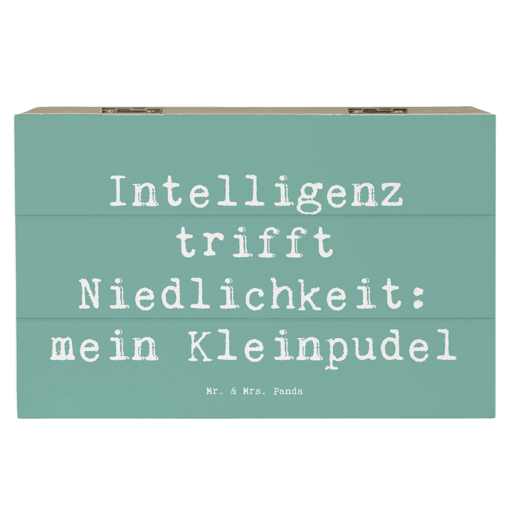 Holzkiste Spruch Niedlicher Kleinpudel Holzkiste, Kiste, Schatzkiste, Truhe, Schatulle, XXL, Erinnerungsbox, Erinnerungskiste, Dekokiste, Aufbewahrungsbox, Geschenkbox, Geschenkdose, Hund, Hunderasse, Rassehund, Hundebesitzer, Geschenk, Tierfreund, Schenken, Welpe