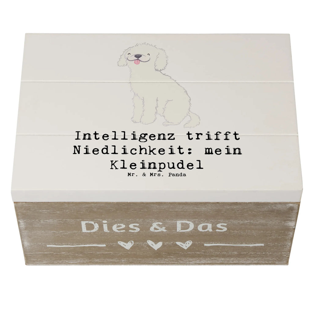 Holzkiste Niedlicher Kleinpudel Holzkiste, Kiste, Schatzkiste, Truhe, Schatulle, XXL, Erinnerungsbox, Erinnerungskiste, Dekokiste, Aufbewahrungsbox, Geschenkbox, Geschenkdose, Hund, Hunderasse, Rassehund, Hundebesitzer, Geschenk, Tierfreund, Schenken, Welpe