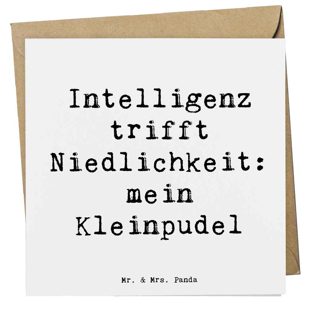 Deluxe Karte Spruch Niedlicher Kleinpudel Karte, Grußkarte, Klappkarte, Einladungskarte, Glückwunschkarte, Hochzeitskarte, Geburtstagskarte, Hochwertige Grußkarte, Hochwertige Klappkarte, Hund, Hunderasse, Rassehund, Hundebesitzer, Geschenk, Tierfreund, Schenken, Welpe