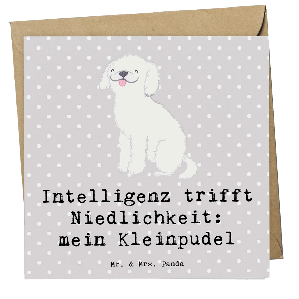 Deluxe Karte Niedlicher Kleinpudel Karte, Grußkarte, Klappkarte, Einladungskarte, Glückwunschkarte, Hochzeitskarte, Geburtstagskarte, Hochwertige Grußkarte, Hochwertige Klappkarte, Hund, Hunderasse, Rassehund, Hundebesitzer, Geschenk, Tierfreund, Schenken, Welpe