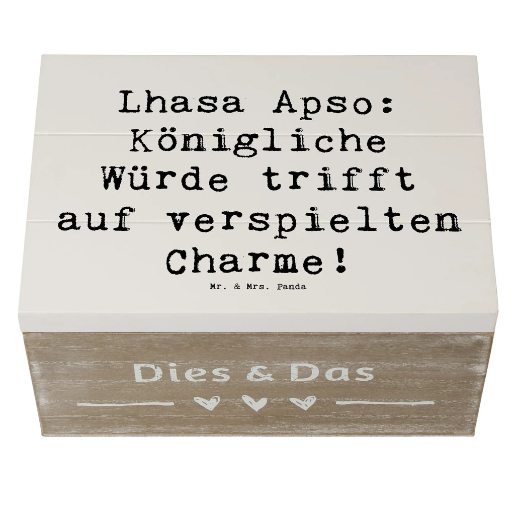 Holzkiste Spruch Lhasa Apso Charme Holzkiste, Kiste, Schatzkiste, Truhe, Schatulle, XXL, Erinnerungsbox, Erinnerungskiste, Dekokiste, Aufbewahrungsbox, Geschenkbox, Geschenkdose, Hund, Hunderasse, Rassehund, Hundebesitzer, Geschenk, Tierfreund, Schenken, Welpe