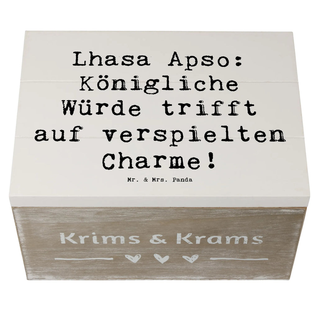 Holzkiste Spruch Lhasa Apso Charme Holzkiste, Kiste, Schatzkiste, Truhe, Schatulle, XXL, Erinnerungsbox, Erinnerungskiste, Dekokiste, Aufbewahrungsbox, Geschenkbox, Geschenkdose, Hund, Hunderasse, Rassehund, Hundebesitzer, Geschenk, Tierfreund, Schenken, Welpe