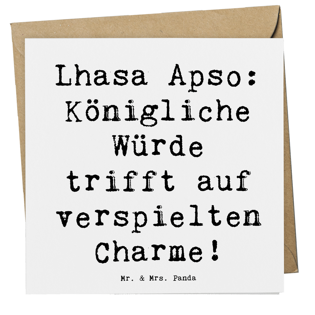 Deluxe Karte Spruch Lhasa Apso Charme Karte, Grußkarte, Klappkarte, Einladungskarte, Glückwunschkarte, Hochzeitskarte, Geburtstagskarte, Hochwertige Grußkarte, Hochwertige Klappkarte, Hund, Hunderasse, Rassehund, Hundebesitzer, Geschenk, Tierfreund, Schenken, Welpe